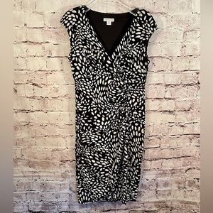 London Times Women Dress Size 10 Petite Animal Print